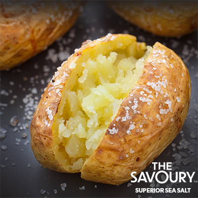 Split Baked Potato on the Savoury Superior Sea Salt page