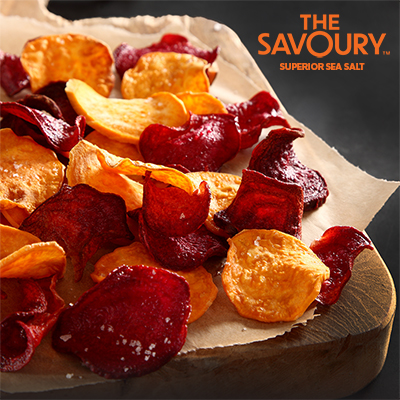 Vegetable crisps on the Savoury Superior Sea Salt page